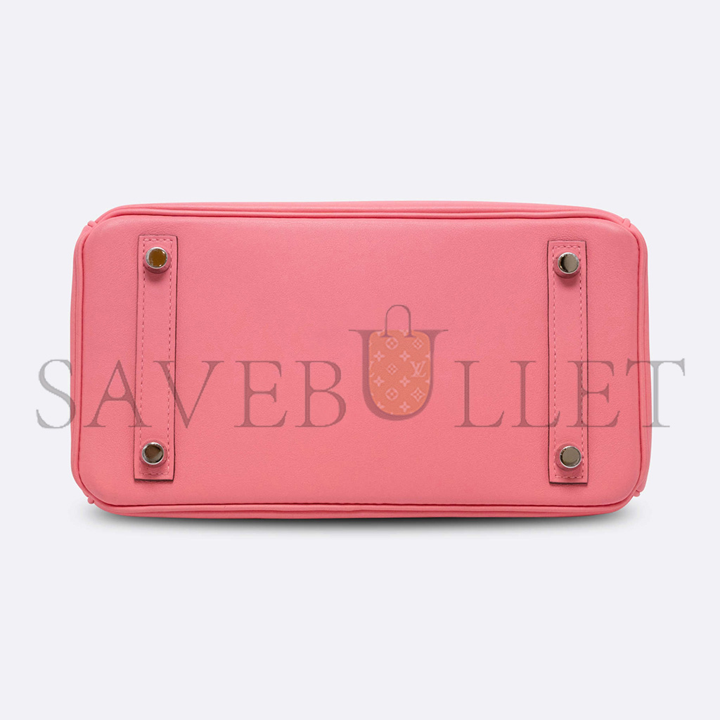 H**mes master birkin 25 swift leather lipstick powder silver buckle h049362ck06 (25*20*13cm)